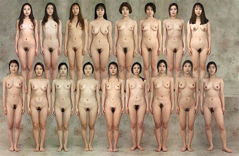 Seventeen Naked Asian Women Looking Rather Serious Groups Sorted