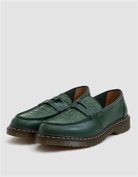 dr martens dr martens  stuessy penton loafer  green loafers classic shoes  martens