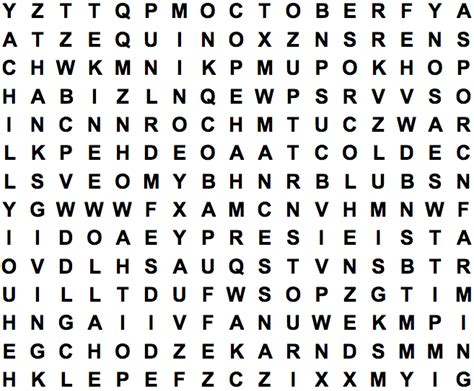autumn large print word search puzzle