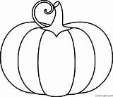 Pumpkin Coloring Printable Pages Print Easy Halloween Outline Format Vector Fall Paper sketch template