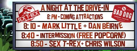 sex t rex presents a night at the drive in
