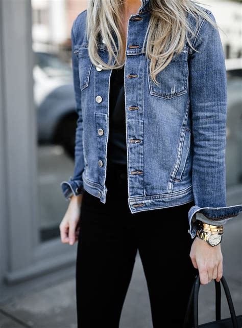 jean jackets how to style your denim jacket with black jeans for