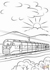 Coloring Train Speed High Pages Intercity Printable sketch template