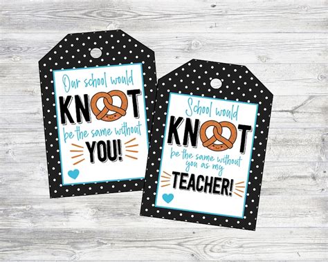 printable pretzel teacher school staff appreciation tags etsy
