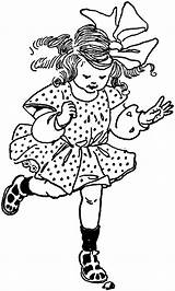 Girl Hopping Clipart Hopscotch Hop Child Vintage Coloring Clip Pages Digital Stamp Boy Etc Cliparts Template Sketch Usf Edu Stamps sketch template