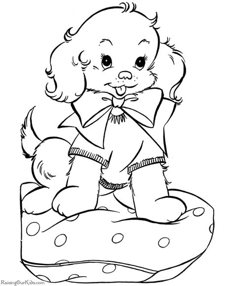 puppy  christmas coloring pages