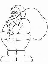 Santa Coloring Pages Christmas Claus Easy Simple Template Kids Sack Print Advertisement Book Templates Coloringpagebook sketch template