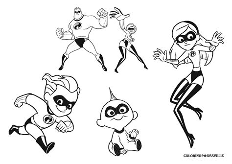 incredibles coloring pages  print coloring pages