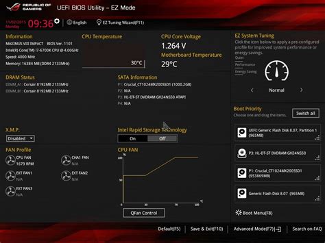 bios  asus maximus viii impact  rog mini itx motherboard review