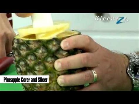 pineapple corer slicer slice  core pineapples   easy action youtube