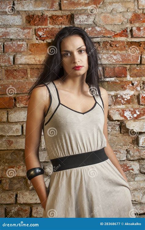 beautiful adult girl stock image image   attentive