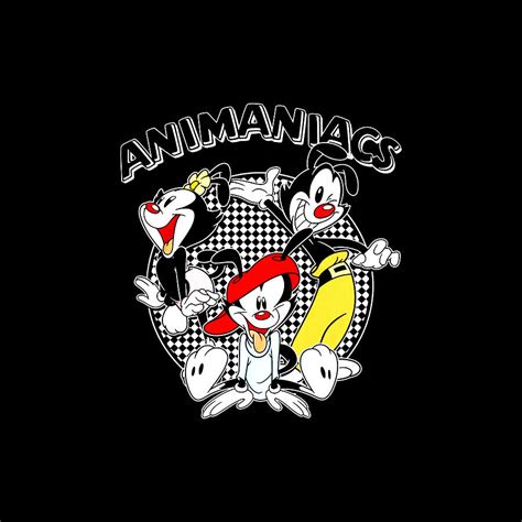 animaniacs chequered logo official funny cartoon digital art by sean