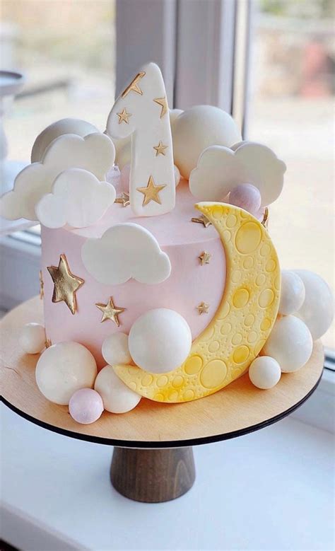 54 Jaw Droppingly Beautiful Birthday Cake Moon And Stars 1st Birthday