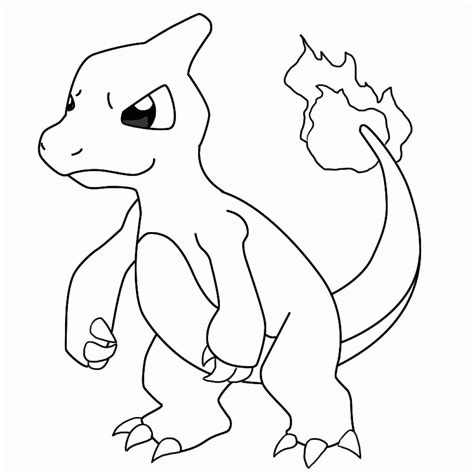 pokemon charmander coloring page coloring home