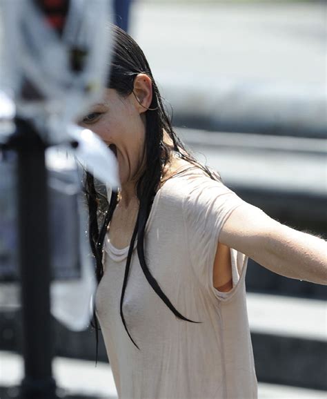 katie holmes wet white t shirt gets very see through taxi driver movie