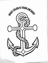 Navy Coloring Anchor Pages Ship sketch template