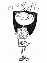 Phineas Ferb Isabella Candace Xcolorings sketch template