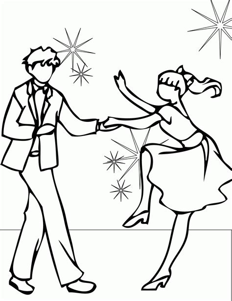 coloring page  kids dancing coloring home