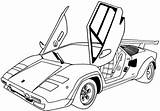 Lamborghini Coloring Pages Car Printable Illustration Cool sketch template