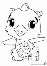 Coloring Hatchimals Draggle sketch template