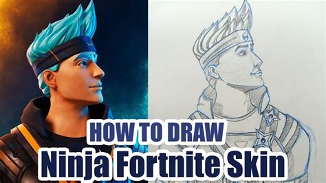 draw ninja fortnite ninja fortnite skin character drawing