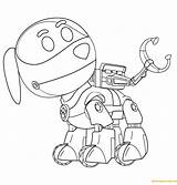 Paw Patrol Robo Pages Coloring Dog Online Color sketch template