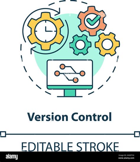 version control concept icon stock vector image art alamy