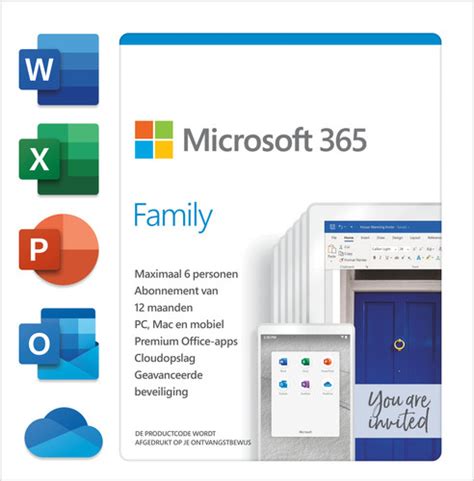 microsoft  family subscription  year en coolblue   delivered tomorrow