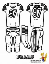 Coloring Football Pages Uniform Nfl Bears Jersey Choose Board Bills sketch template