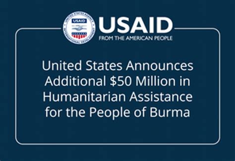 Us Embassy Announces Additional 50 Million In Humanitarian Assistance