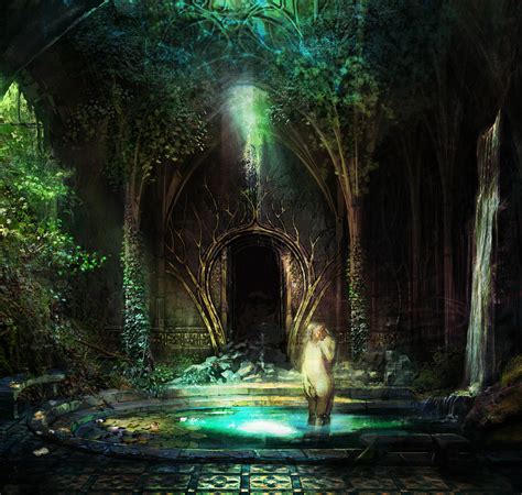 elven ruins concept art fantasy landscape fantasy science fiction