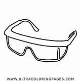 Coloring Goggles Science Glasses Template sketch template