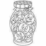 Coloring Cherry Jar Stock Pickles Illustration Book Zentangle Stylized Tomatoes Pickled Happy Concept Icon Shirt Cartoon Print Food Logo Jam sketch template