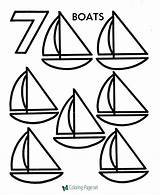 Coloring Pages Objects Number Counting Numbers Preschool Activity Worksheets Learning Sheet Clipart Count Kids Seven Boats Worksheet Printable Preschoolers Kindergarten sketch template