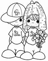 Coloring Pages Precious Moments Wedding Kids Playing Color Couples Printable Book Dibujos Print Planner Colorear Novios Couple Chindren Para Stamps sketch template
