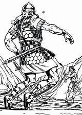 Goliath David Coloring Pages Printable Sketch Clipart Popular Paintingvalley Library Coloringhome Illustration sketch template