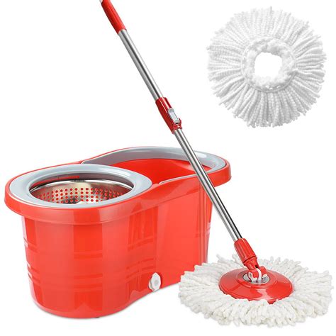 spin mop  bucket system detachable spinning basket  easy wring magic mop swivel wet