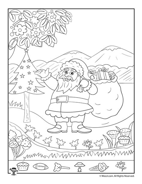 christmas hidden picture coloring pages mantappu colors