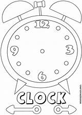 Alarm Colorings Clock3 sketch template