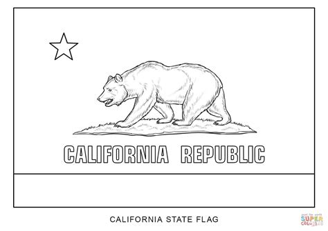flag  california coloring page  printable coloring pages