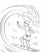 Surfing Coloring Boy Pages Surfer Surf Printable Boys Drawing Supercoloring Template Printables Choose Board Categories sketch template
