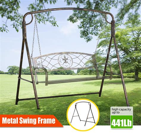 Topeakmart Iron A Frame Porch Swing Stand Bronze Finish