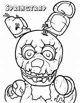 Springtrap sketch template