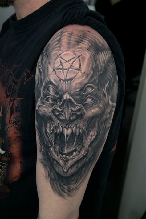 Evil Bat Demon Tattoo Healed By Edgarivanov On Deviantart Demon