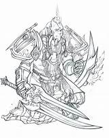 Warcraft Paladin Servant Bloodwise sketch template
