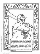 Jackie Robinson Baseball Heros sketch template