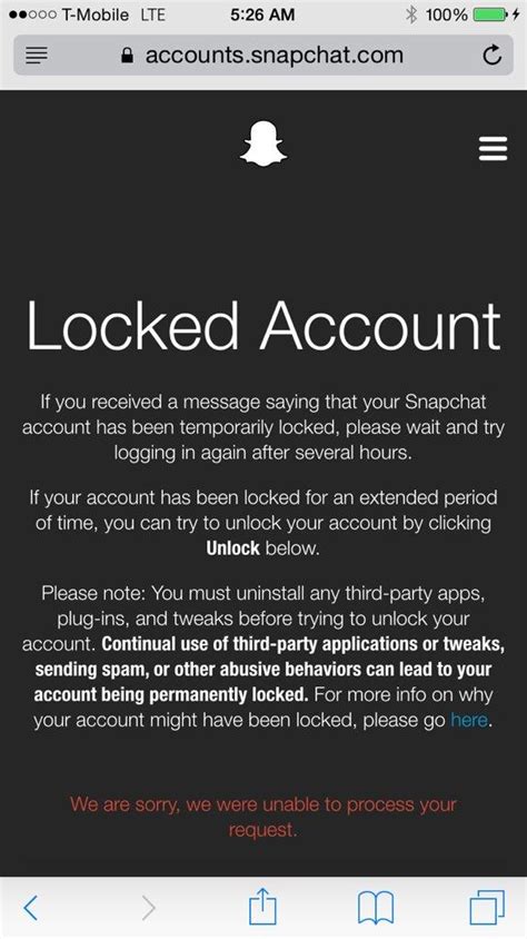 snapchat account locked why it happened and how to unlock