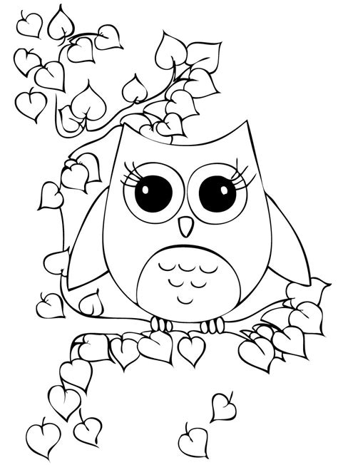 cute owcute owl colouring pages owl coloring pages animal coloring