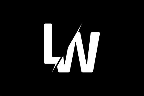 monogram lw logo design graphic  greenlines studios creative fabrica