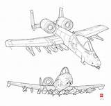 Thunderbolt Coloring Wip Warthog Military Favourites Orig05 sketch template